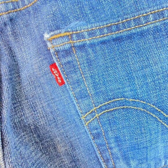 Vintage Levis 501 Mens Blue Denim Button-Fly Straight Leg Jeans WPL 523 - Picture 6 of 7